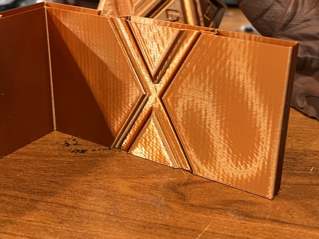 A post-calibration "resonance compensation" 3D print.